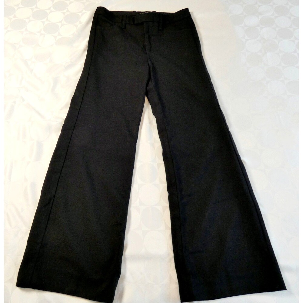 Banana Republic Wool Trousers Women Black Stretch Dress Pants Lined Sz 4
